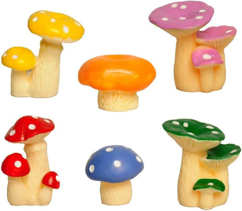 Mashrooms, 6 in one Set, Gardon Decor, Miniature Ornaments Kit for DIY Fairy Garden, Mini Landscape, Fairy Garden Accessories (6)...