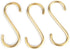 10 Pieces Multipurpose Brass S Shaped Hooks Coat Clothes Storage Hangers Kitchen Pot Pan Racks...