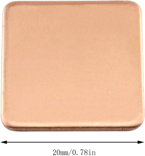 E-outstanding 20pcs 20x20x1.2mm DIY Cooling Heatsink Copper Shims Purplish Red Thermal Pad for Laptop IC Chipset GPU CPU...