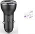 for Huawei Supercharge Car Charger, 9V/2A Car Charger Adapter Quick Fast Charger with USB Type C Super Charging Cable Car Charger for Huawei P40 P...