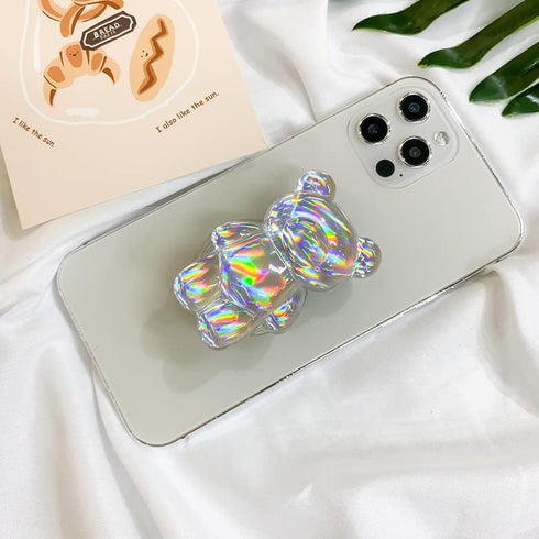 1Pc Cute Bear Shape Expandable Collapsible Mobile Phone Grip Stand Holder for Smartphone Tablet Cell Phone Accessories,Cell Phone Stands...