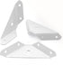 12 Pcs Corner Bracket Metal Corner Brace Corner Support Trapeziform Angle Code, Cabinet Countertop Brackets for Wood Chair, Box, Desk (White)...