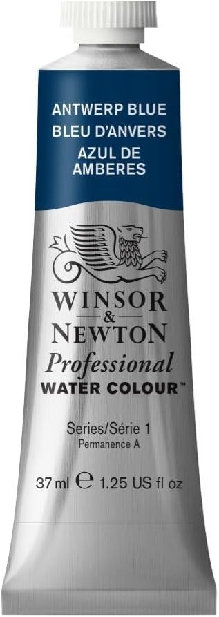 Winsor & Newton Professional Water Colour Paint, 1.25-oz Tube, Antwerp Blue...