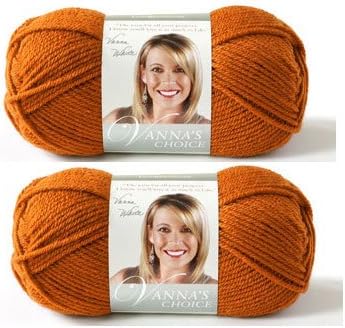 Bulk Buy: Vanna's Choice Lion Brand Yarn (2-Pack) (Rust)...