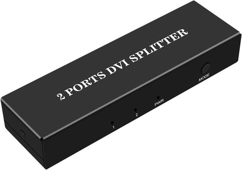 DVI Splitter 1x2 1In 2 Out DVI Switchers Video Splitter HD 1080P with US Power Adapter...