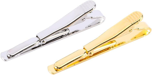 4 Pcs Tie Clips for Men Gold Silver Tie Bar Set for Regular Ties Necktie Clasp Suit Clip for Men Gift for Weeding Meeting Party Business...