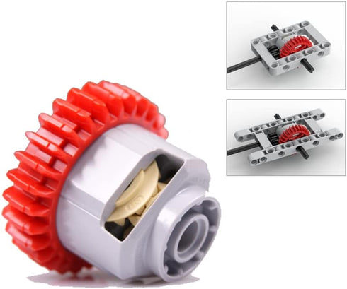 MOC Technical Differential Gear-28 Teeth with Round Axle Hole Power Functions Parts Compatible with legoeds Blocks 65414 65413 Building Pack of 2...
