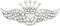 Rosemarie & Jubalee Women's Stunning Silver Tone Angel Wings with Crown Top Crystal And Simulated Pearl Brooch Lapel Pin, 1.25"...
