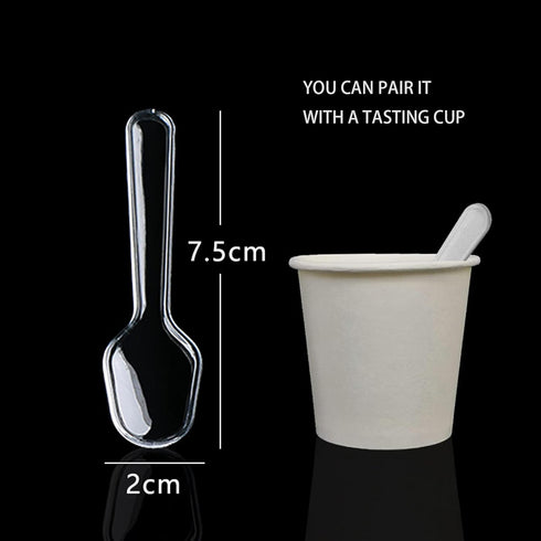 500 Pcs Disposable Clear Plastic Mini Spoon Best for Jelly Pudding Yogurt Ice Cream Desert Cake Appetizer Party...