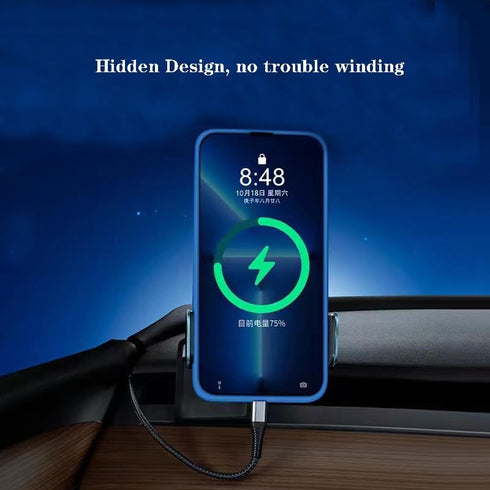 forTesla Model 3Y OBD in-car Charger Quick Charge Master Drive Dual Port Hidden Charger Type-c and USB...