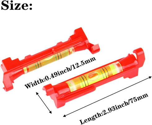 5Pcs String Line Level Hanging Line Bubble Levels for Measuring Building Trades, Surveying, Engineering (Red)...