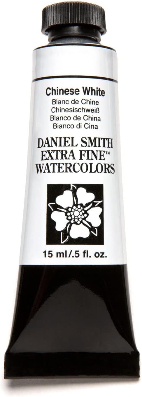 DANIEL SMITH 284600023 Extra Fine Watercolor 15ml Paint Tube, Chinese White, 0.5 Fl Oz (Pack of 1)...