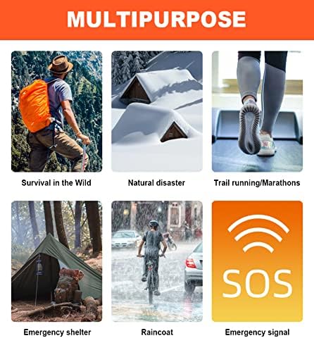 Emergency Blankets for Survival Gear (Pack of 4), Camping Blanket, Emergency Blanket, Thermal Blanket, Mylar Space Blanket, Survival Blanket, Firs...