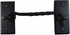 Renovators Supply Manufacturing Hook and Eye Latch 6.5 in. Black Wrought Iron Door Lock Latch/Gate Latch with Mounting Hardware...