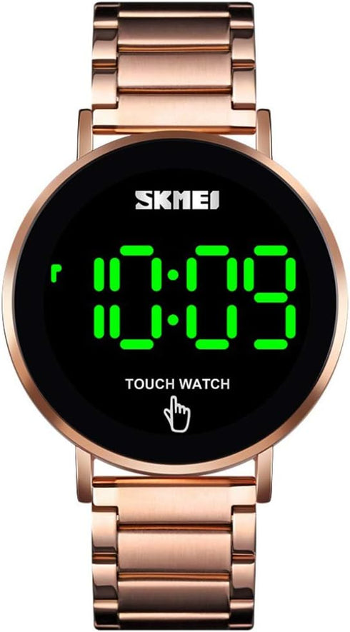 Gosasa Touch Screen Digital LED Waterproof Men Womens Sport Casual Stainless Steel Wrist Watch...