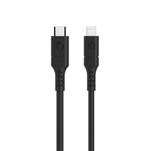 AT&T USB C to Lightning Fast Charging Cable for Apple iPhone, iPad, Samsung Galaxy, and Google Pixel (Black, 6 Ft)...