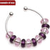 RUBYCA 10pcs White Silver Plated Bangle Bracelet Screw End Ball Cuff Charm Beads DIY Jewelry...