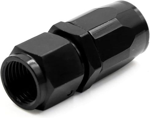 X AUTOHAUX 4pcs Black Aluminum Alloy 6AN Straight Swivel Car Fuel Oil Hose End Fitting...