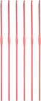 Aluminum Crochet Hook 2mm Knitting Needles for DIY Craft Yarn Red 6Pcs......