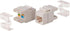 Monoprice Cat6 Punch Down Keystone Jack - Short Body, 180-Degree, 8P8C, for 22-24AWG Solid Wire, White...