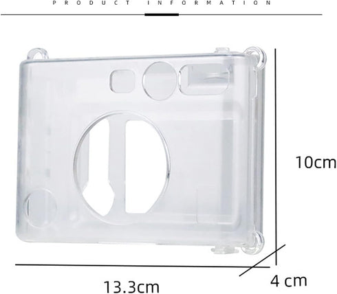 Mini Evo Clear Case for Fujifilm Instax Mini Evo Instant Camera Transparent Photo Printer Protector with Shoulder Strap Accessories Bundle (Clear ...