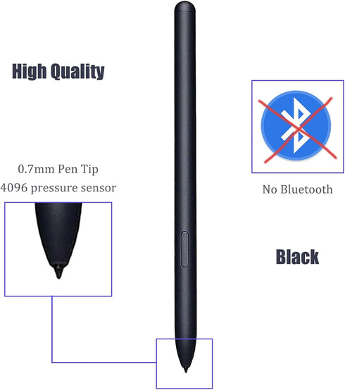 2 Pack Tab S7 FE S Pen Replacement Pen for Samsung Galaxy Tab S7/Tab S7 FE SM-T736,SM-T733,SM-T730 Stylus Pen,EJ-PT730,4096 Pressure Sensor(Black)...