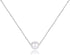 Single Pearl Necklace for Women 925 Sterling Silver Freshwater Cultured 6.5mm - 7mm Pearls Choker Genuine Floating Pearls Necklaces Real Round Whi...
