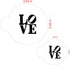 Designer Stencils LOVE Sculpture Cookie Stencil Set, Beige/Semi-Transparent...