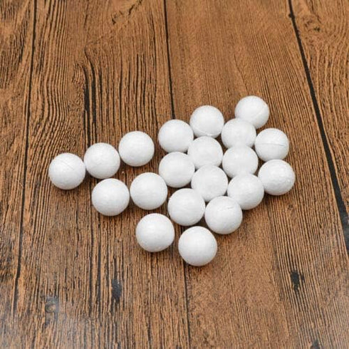 50-Pack 1Inch White Craft Balls for Crafts, Smooth Round White Foam Balls, Craft Supplies for DIY Decorations...