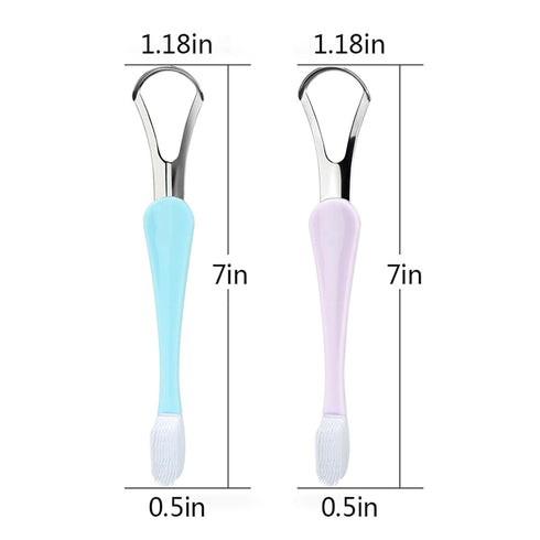 Boxed Tongue Scraper, Metal Tongue Scraper Clean Tongue, Professional Oral Care Tongue Brush, Fresh Breath, Improve Bad Breath. Suitable for adult...
