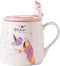 BigNoseDeer Unicorn Mug Cute Ceramic Coffee Mug with Lovely Unicorn Spoon, Morning Cup Novelty Coffee Tea Milk Christmas Mug Gift for Girls Magic ...