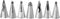 7Pcs Cake Decorating Icing Piping Nozzles Set Stainless Steel Cream Icing Piping Tips DIY Pastry Fondant Baking Tool Cake Decorating Supplies...