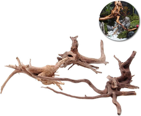 Ipetboom Natural Driftwood for Aquarium - 2pcs Driftwood for Freshwater Aquarium Hamster Water Bottle - Aquarium Decor Spider Wood Freshwater Fish...