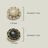 20 Pcs Metal Retro Vents Pearl Buttons Skirt Jackets Knitted Cardigans Decorative Buttons 18mm/0.7inch (Black10pcs + White10 pcs)...