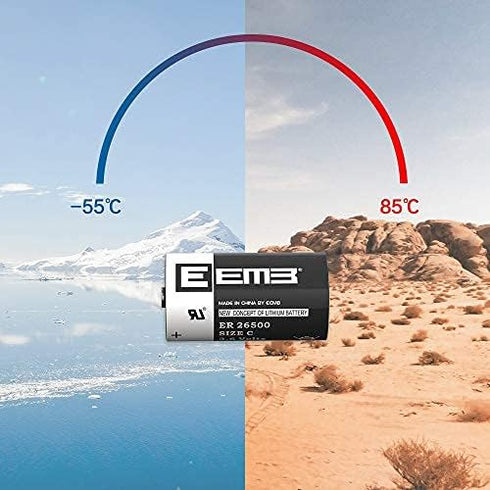 EEMB ER26500 C Size 3.6V Lithium Battery High Capacity Li-SOCL? Non-Rechargeable Battery LS26500 SB-C01 TL-2200 for Automobile tire Pressure Monit...