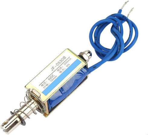 DC Electromagnet, Automation Control 6/12/24V DC 300mA DC Pull Push Type Electromagnet for Food Machine Textile Machinery, 5N Magnet Attraction, 1...