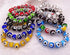 Colorful Turkish Glass Bead Good Luck Protection Evil Eye Stretch Bracelet Rondelle Crystal Spacer Stackable Protection More Colors for Women Teen...