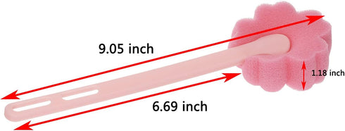 5Pcs Pink Sponge Bottle Brush 17cm Long Handle Flower Shaped Cleaning Brushes for Reusable Water Bottles Containers Glasses...