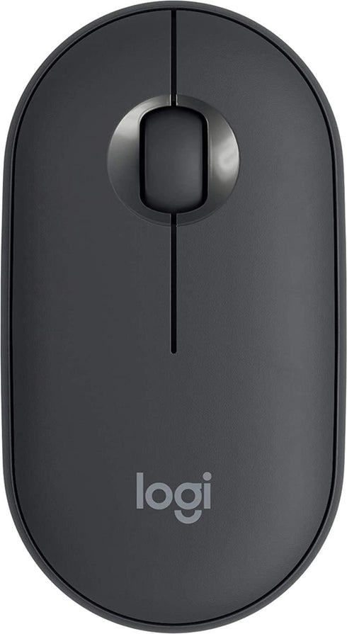 LOGI Pebble M350 Portable Wireless Mouse with Bluetooth or 2.4 GHz Receiver, Silent, Slim Computer Mouse with Quiet Click for Laptop, Notebook, PC...