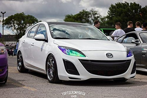 DIYAH 12 X 48 inches Self Adhesive Shiny Chameleon Headlights Tail Lights Fog Lights Films,Film Sheet Sticker,Tint Vinyl Film (Clear)...