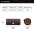 Hiram Genuine Leather Travel Watch Case Roll Organizer Classic, Leather 3-Watches Roll Case for Watches and Bracelets-Coffee...