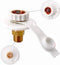 KIPA RV City water Fill inlet flange brass RV water hookup Connector FPT 1/2" Female thread 3" Flange white, With check valve backflow preventer i...