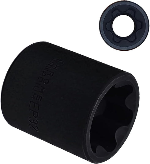 EP Socket EP32, 1/2” drive Female External E-Torx Plus Socket, High Deformation Prevention Puller Tool...