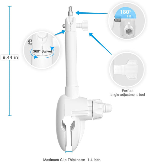 Baby Monitor Crib Clip Mount for VTech VM5463/ RM5764HD/ RM5764-2HD/ RM5864HD /RM5864-2HD /RM7764HD/ RM7764-2HD/BM3800/BM4700/ BM5600/ BM5700 With...