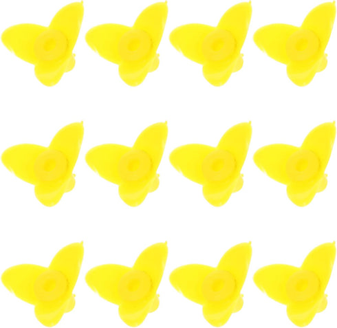 POPETPOP 12Pcs Hummingbird Feeder Replacement Flowers Bird Feeder Feeding Ports Replacement Parts for Hanging Feeders Yellow...