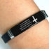 Black Religious Quote Faith Christian Bible Verse Inspirational Bracelet Wristband Cross Bracelets for Mens Dad God Gift...