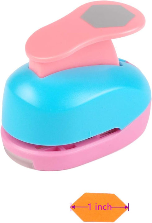 Hexagon Punch 1 inch Craft Lever Punch Handmade Paper Punch for Crafting Scrapbooking,DIY Card Making Candy Colour by Rondam...