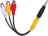 3.5mm Male to 3 RCA Female Video AV Component Adapter Cable for TCL TV, Ancable AV in Adapter 6-Inch 3.5mm Plug to Triple RCA Jack Audio/Video Spl...