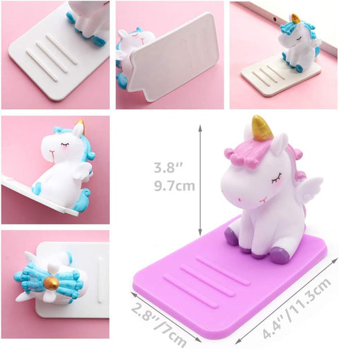 Unicorn Phone Holder - 3 Pack Adjustable Stand - Lovely Animal Desktop Cell Phone Stand, Creative Cartoon Multi-function Desk Phone Stand, SmartPh...