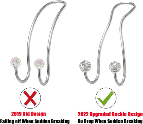 MTGOCHA Bling Purse Hook for Car Headrest Hooks Upgraded Cute Car Purse Hooks Car Seat Hooks for Headrest Metal Car Bag Hooks Car Purse Holder Hoo...